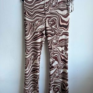 Bershka patterned flare pants.